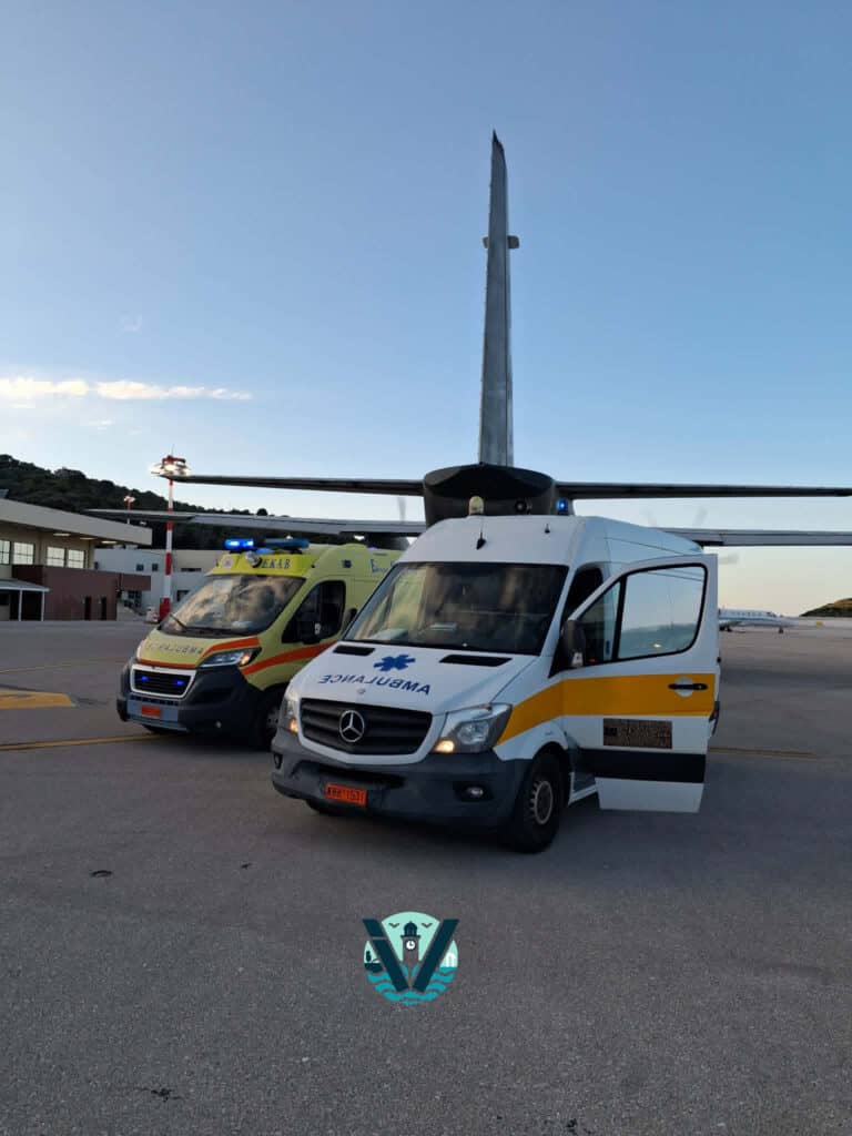Επιχείρηση αεροδιακομιδής μετά το σοβαρό τροχαίο στην περιοχή Βασιλιά – Μ. Άμμου(εικόνες)