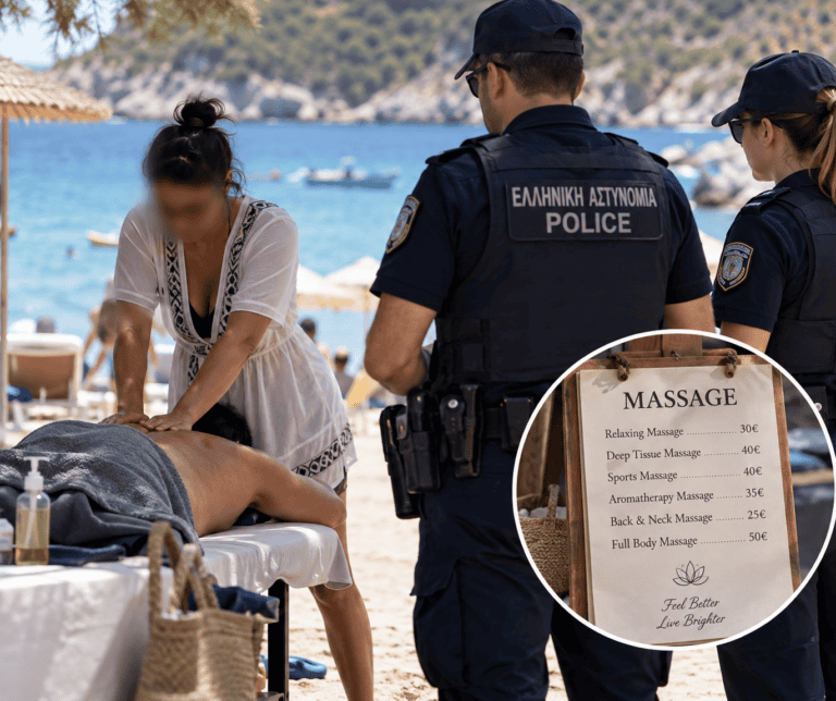 Από την παραλία στα κρατητήρια: Μασάζ χωρίς άδεια στη Σκιάθο