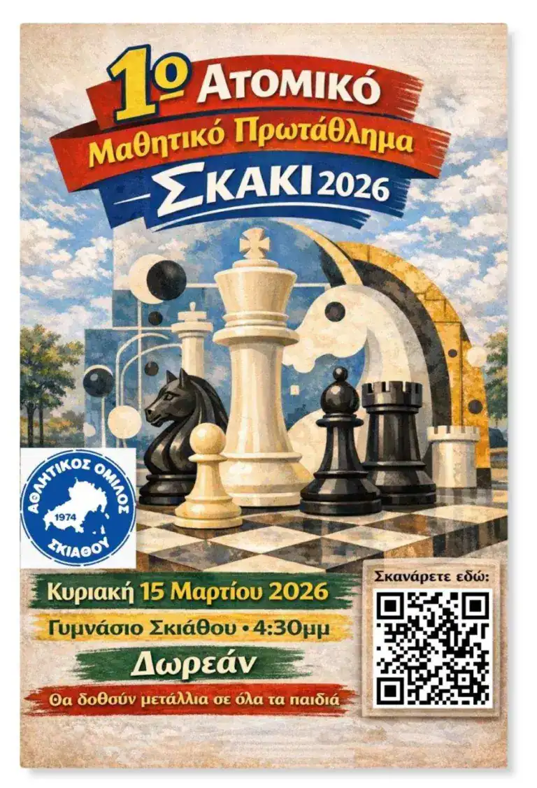 1ο ΑΤΟΜΙΚΟ ΜΑΘΗΤΙΚΟ ΠΡΩΤΑΘΛΗΜΑ ΣΚΑΚΙ 2026