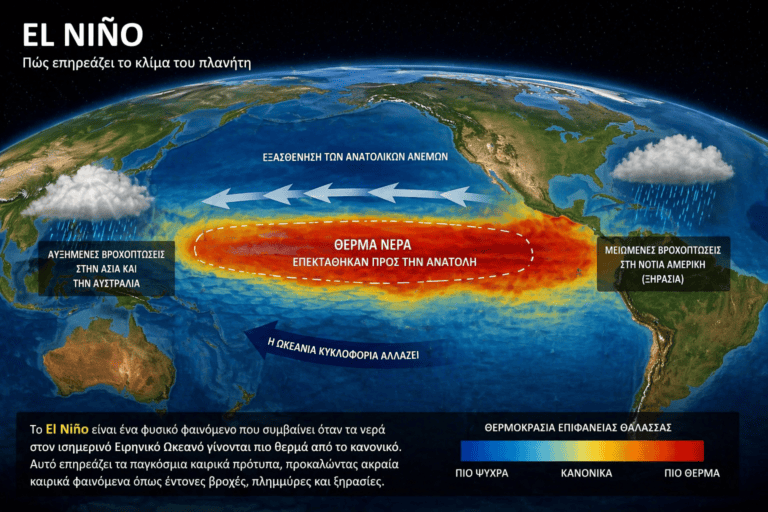 El Niño: Αυξάνονται οι πιθανότητες επιστροφής του μέσα στο 2026
