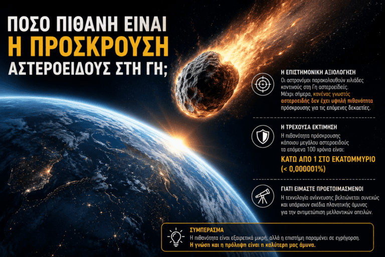 Πόσο πιθανή είναι η πρόσκρουση αστεροειδούς στη Γη;